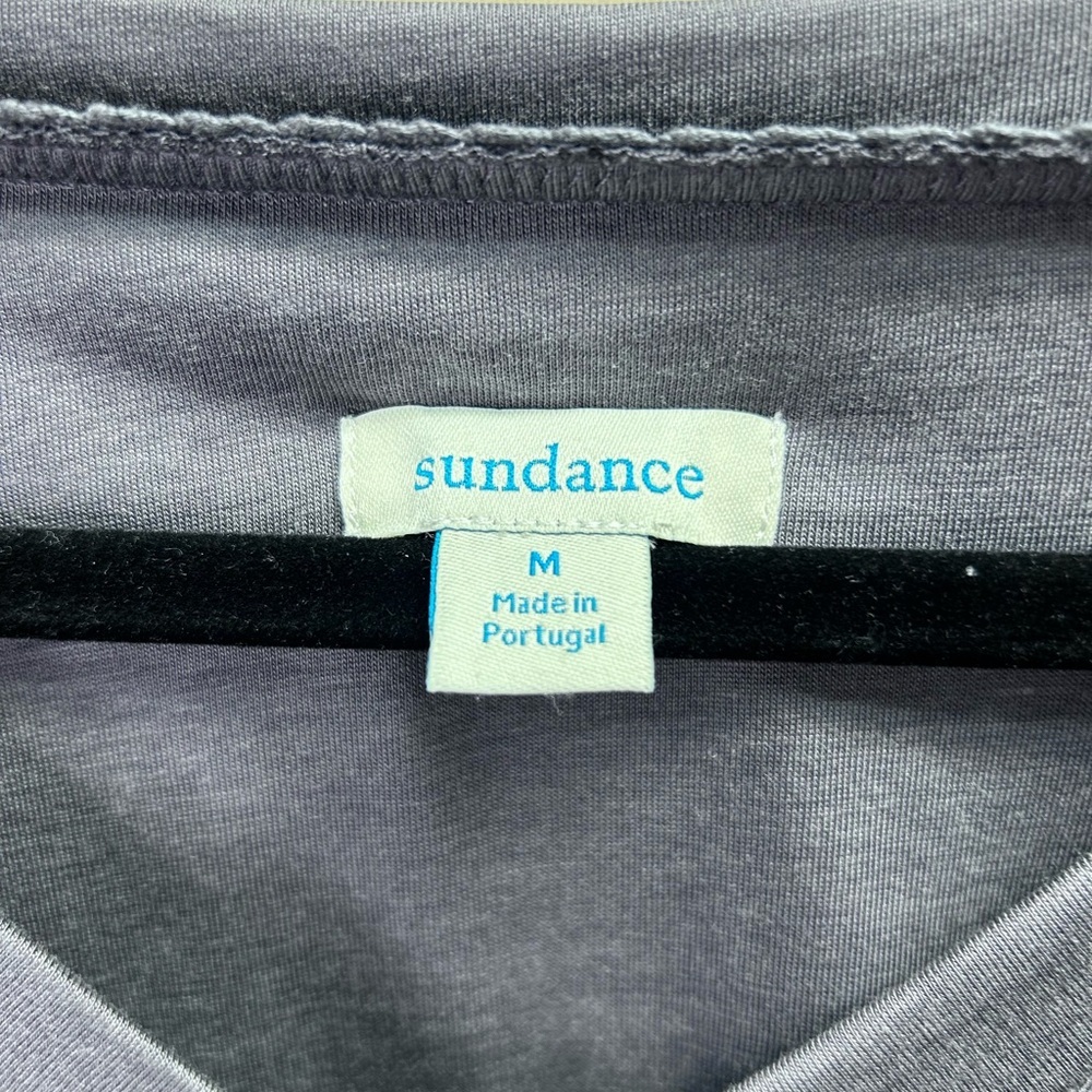 Sundance Charcoal Long Sleeve V-Neck Top - Picture 3 of 5